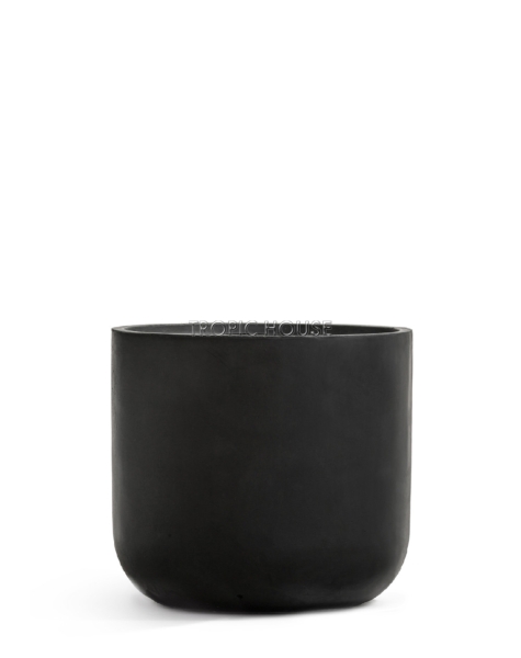 Кашпо TREEZ ERGO, Закруглённый цилиндр, Антрацит