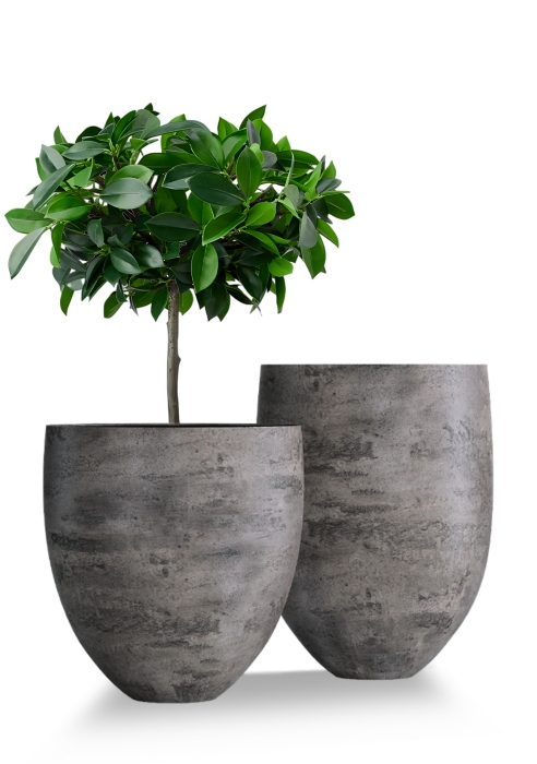Кашпо CONCRETIKA BARREL CONCRETE GREY DARK
