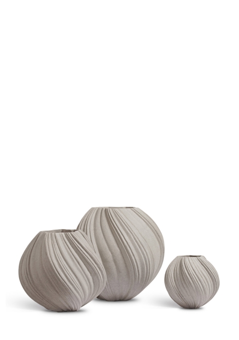 Кашпо TREEZ Effectory, Dune, Сферическая Дизайн-ваза, Белый песок