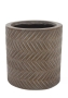 Кашпо Nobilis Marco "Fishbone fossil wood Cylinder" (файкостоун), D22хH22 см
