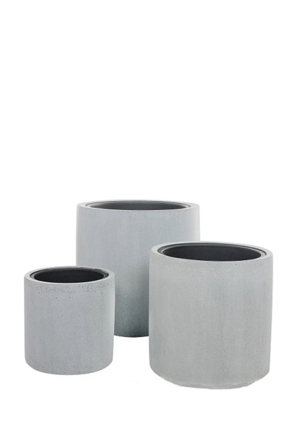 Кашпо Nobilis Marco Pm-gray3 Cylinder низкое