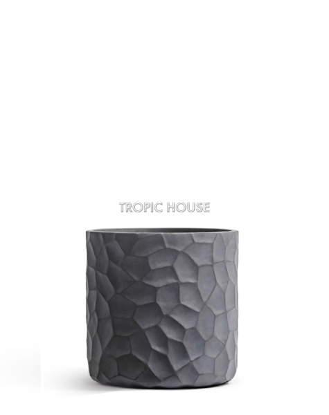 Кашпо TREEZ ERGO, Цилиндр, Дымчато-серый бетон