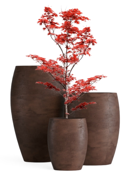 Кашпо CONCRETIKA OVAL COFFEE