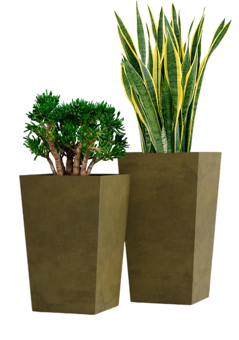 Кашпо CONCRETIKA CONIC AVOCADO GREEN