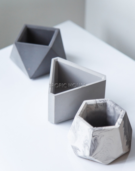 Кашпо бетонное настольное ТН 06