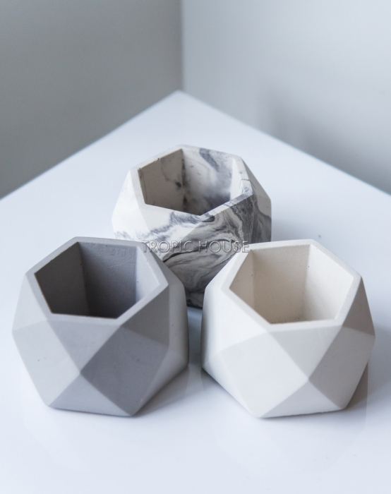 Кашпо бетонное настольное ТН 07