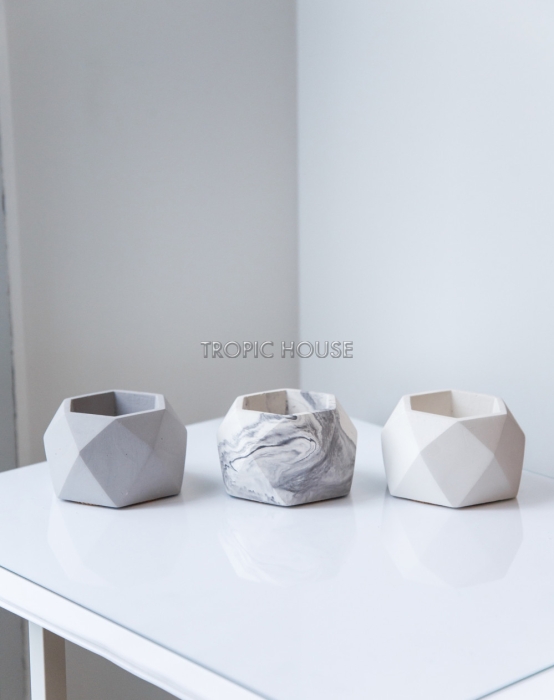 Кашпо бетонное настольное ТН 07