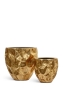 Кашпо TREEZ Effectory, Округлая чаша Design Crumple, Сусальное золото