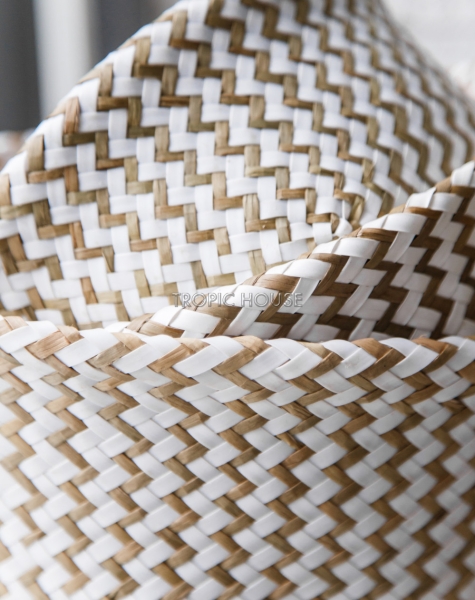 Корзина большая белый зигзаг