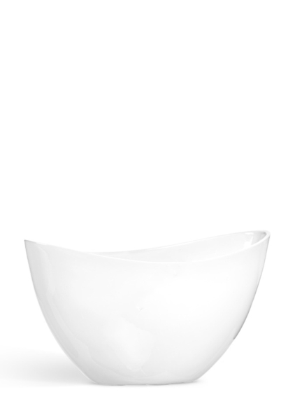 Кашпо TREEZ Effectory, Ваза-Лодка малая, Белый глянцевый лак