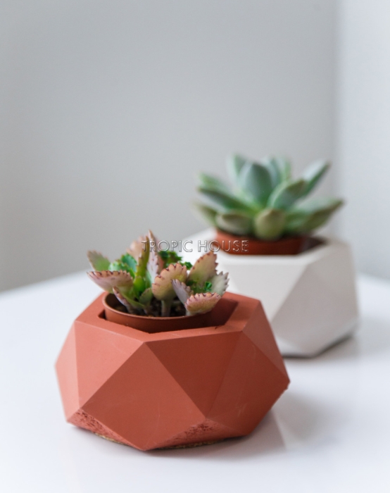 Кашпо бетонное настольное ТН 08