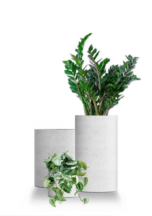 Кашпо CONCRETIKA CYLINDER EGG WHITE