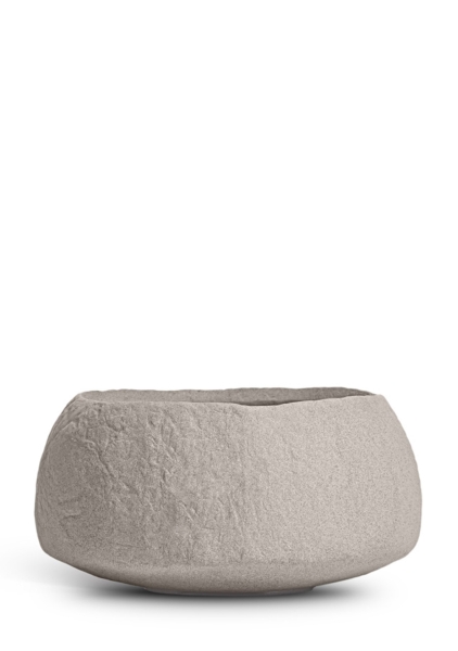 Кашпо TREEZ Effectory, Organic, Низкая чаша, Белый песок