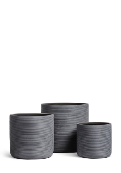 Кашпо TREEZ ERGO, TreeLine, Цилиндр, Дымчато-серый бетон