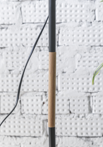 Торшер для фитолампы напольный черный