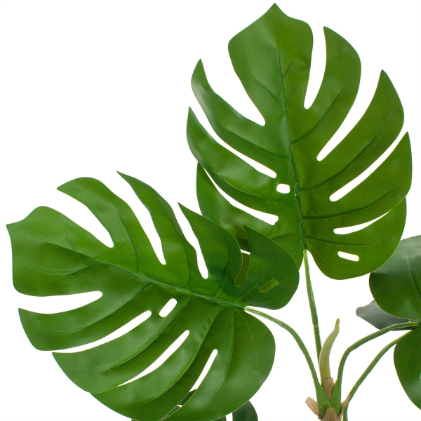 Растение искусственное в кашпо "Монстера Сплит", H100 см, 8 листьев