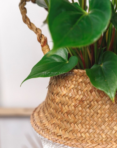 Корзина средняя белый\крафт