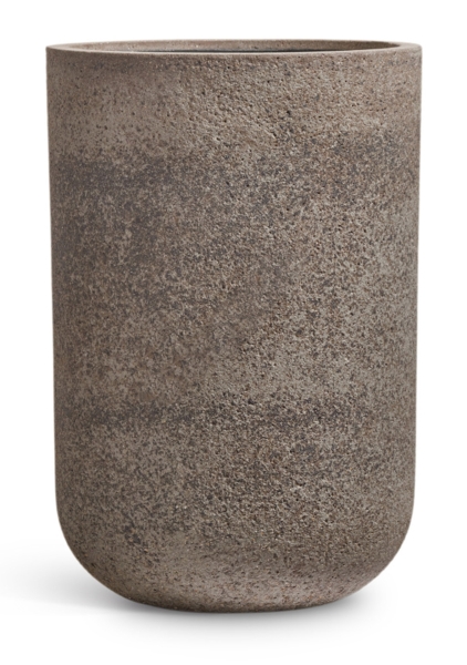 Кашпо TREEZ ERGO, Высокий округлый цилиндр, Песок серый беж