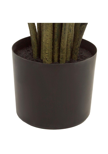 Растение искусственное в кашпо "Стрелиция", H150 см, 4 ветки, 14 листьев, с цветами