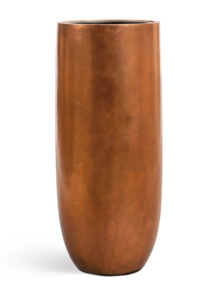 Кашпо TREEZ Effectory, Высокий округлый конус, Медь