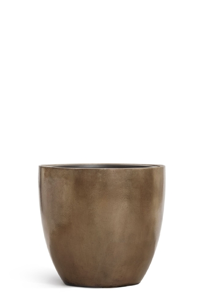 Кашпо TREEZ Effectory, Округлый конус, Тёмное-матовое золото