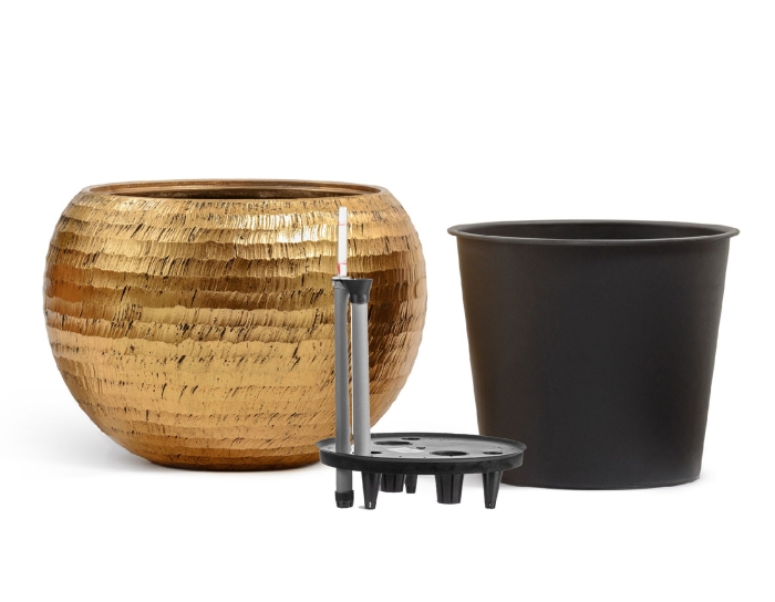 Кашпо TREEZ Effectory, Полусфера, Чеканное золото