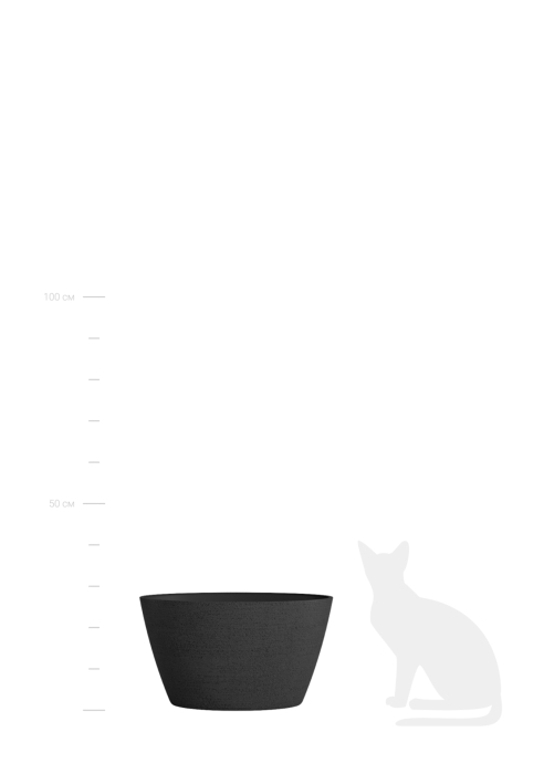 Кашпо CONCRETIKA BOWL EROSIA BLACK