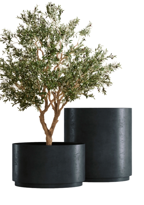 Кашпо CONCRETIKA CYLINDERXL ANTHRACITE