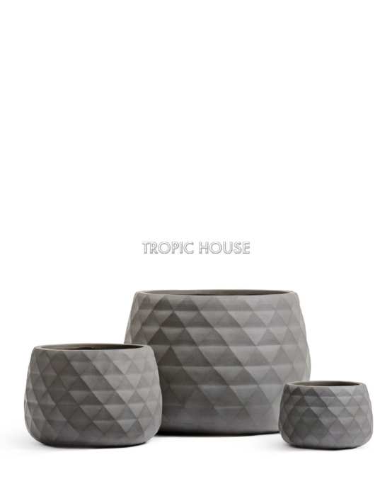 Кашпо TREEZ ERGO, Низкая чаша, Мокко