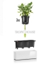 Кашпо LECHUZA CUBE Glossy Triple 14х13.5 см