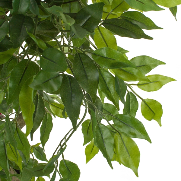 Дерево искусственное в кашпо "Фикус Бенджамина", Н120 см, 2 головы, 744 листа