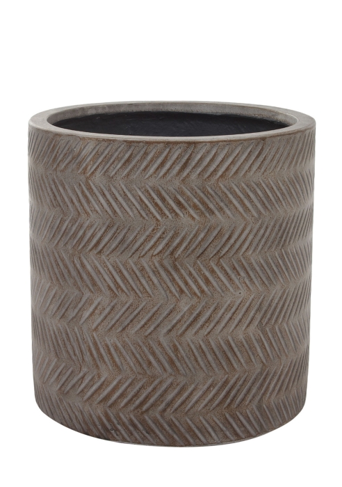 Кашпо Nobilis Marco "Fishbone fossil wood Cylinder" (файкостоун), D39хH39 см