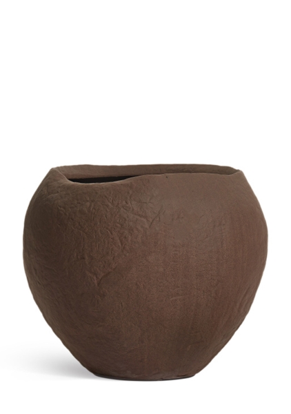 Кашпо TREEZ Effectory, Organic, Сфера, Шоколад