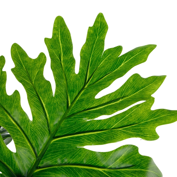 Растение искусственное в кашпо "Филодендрон Ксанаду люкс", H150 см, 11 листьев