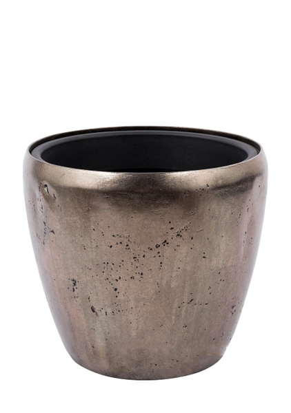 Кашпо Nobilis Marco Pa-silverbrown Round, Бронза
