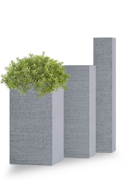 Кашпо CONCRETIKA COLONNA EROSIA WHITE