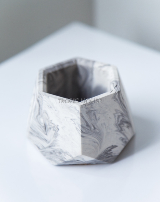 Кашпо бетонное настольное ТН 06