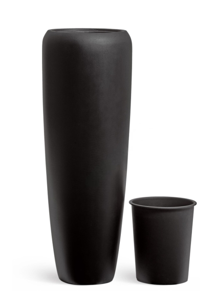 Кашпо TREEZ Effectory, Высокий конус Design, Антрацит