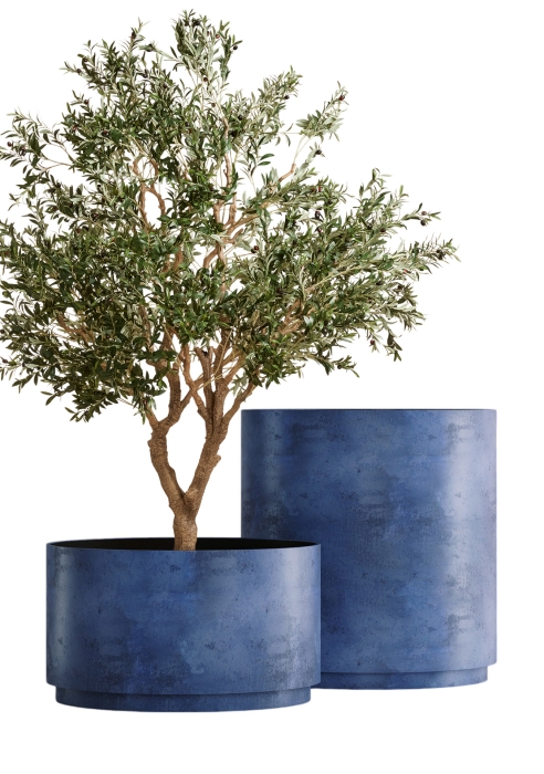 Кашпо CONCRETIKA CYLINDERXL BLUEBERRY