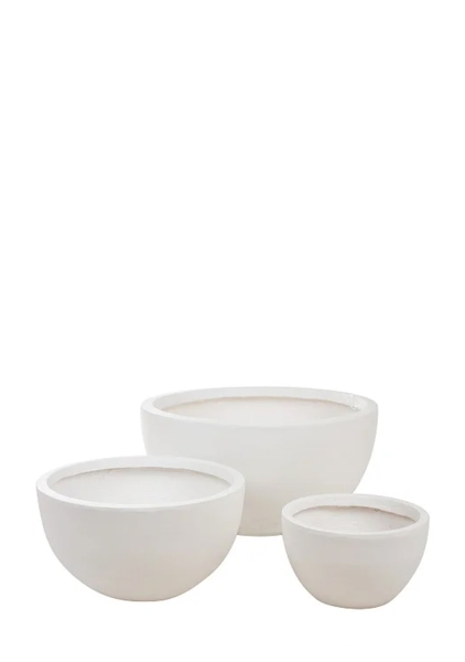 Кашпо Nobilis Marco Stone white Round