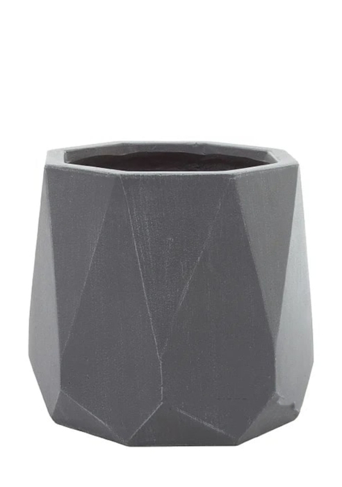 Кашпо Nobilis Marco "Diamond white grey Prizm" (файкостоун), D32,5хH28 см