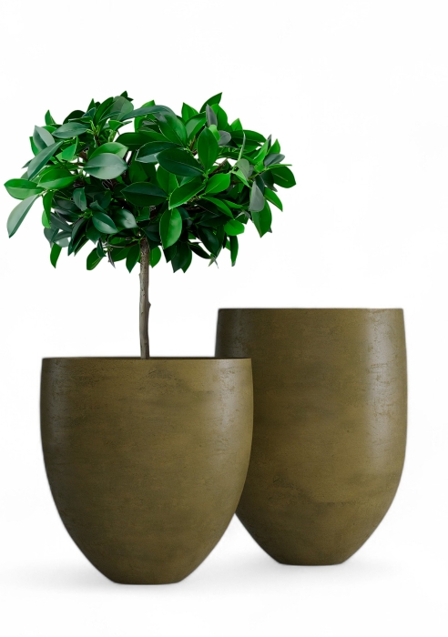 Кашпо CONCRETIKA BARREL AVOCADO GREEN