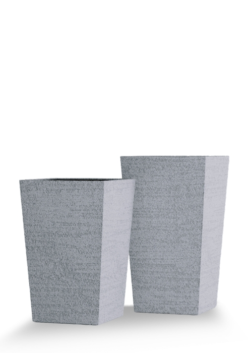 Кашпо CONCRETIKA CONIC EROSIA WHITE