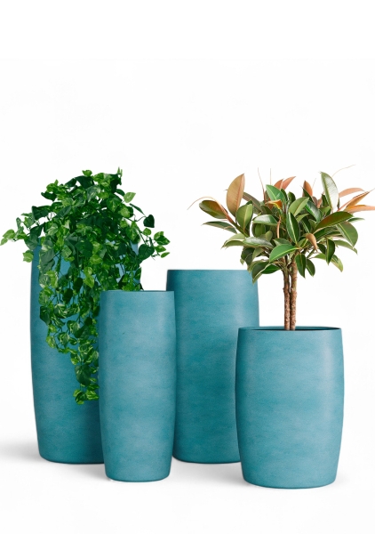 Кашпо CONCRETIKA CIGAR CLOUDY BLUE