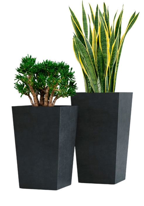 Кашпо CONCRETIKA CONIC ANTHRACITE