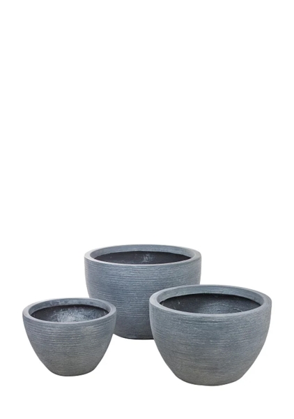 Кашпо Nobilis Marco Stone graphite Round