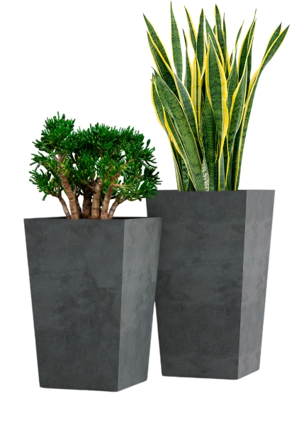 Кашпо CONCRETIKA CONIC SMOKEY BLUE