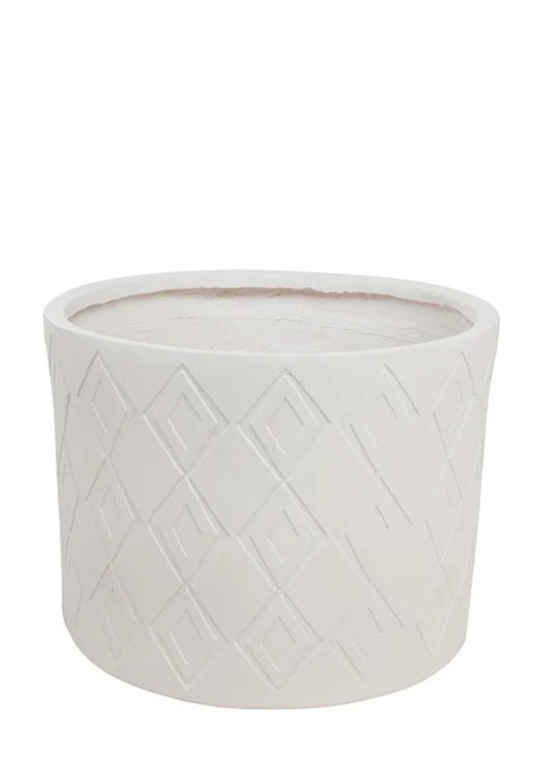 Кашпо Nobilis Marco "Brill white Cylinder" (файберглас), D38хH30 см