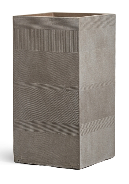 Кашпо TREEZ ERGO, Graphics, Высокий куб, Капучино