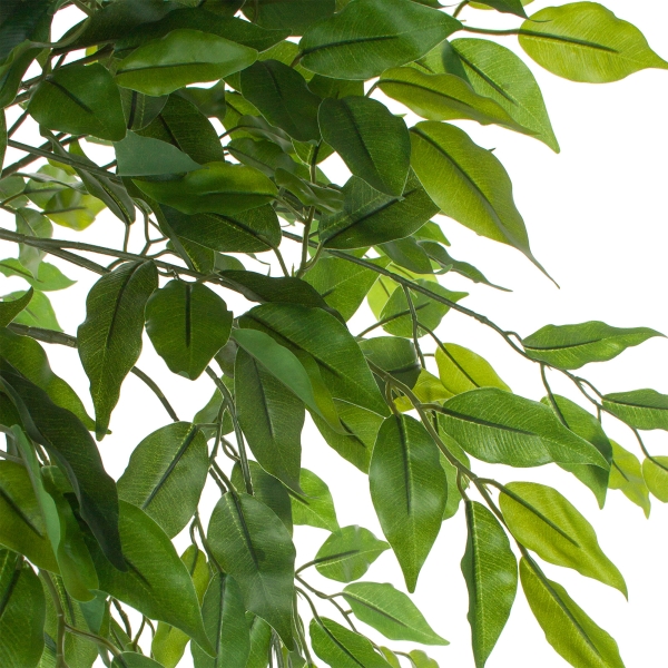 Дерево искусственное в кашпо "Фикус Бенджамина", Н180 см, 2 головы, 1116 листьев